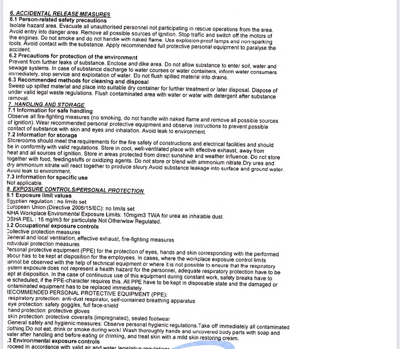 Scheda di Sicurezza - Pagina 3